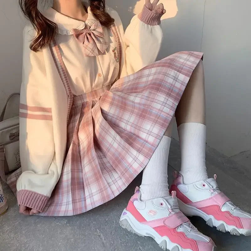 Women’s School Uniform-Inspired Cardigan – Classic, Loose Fit