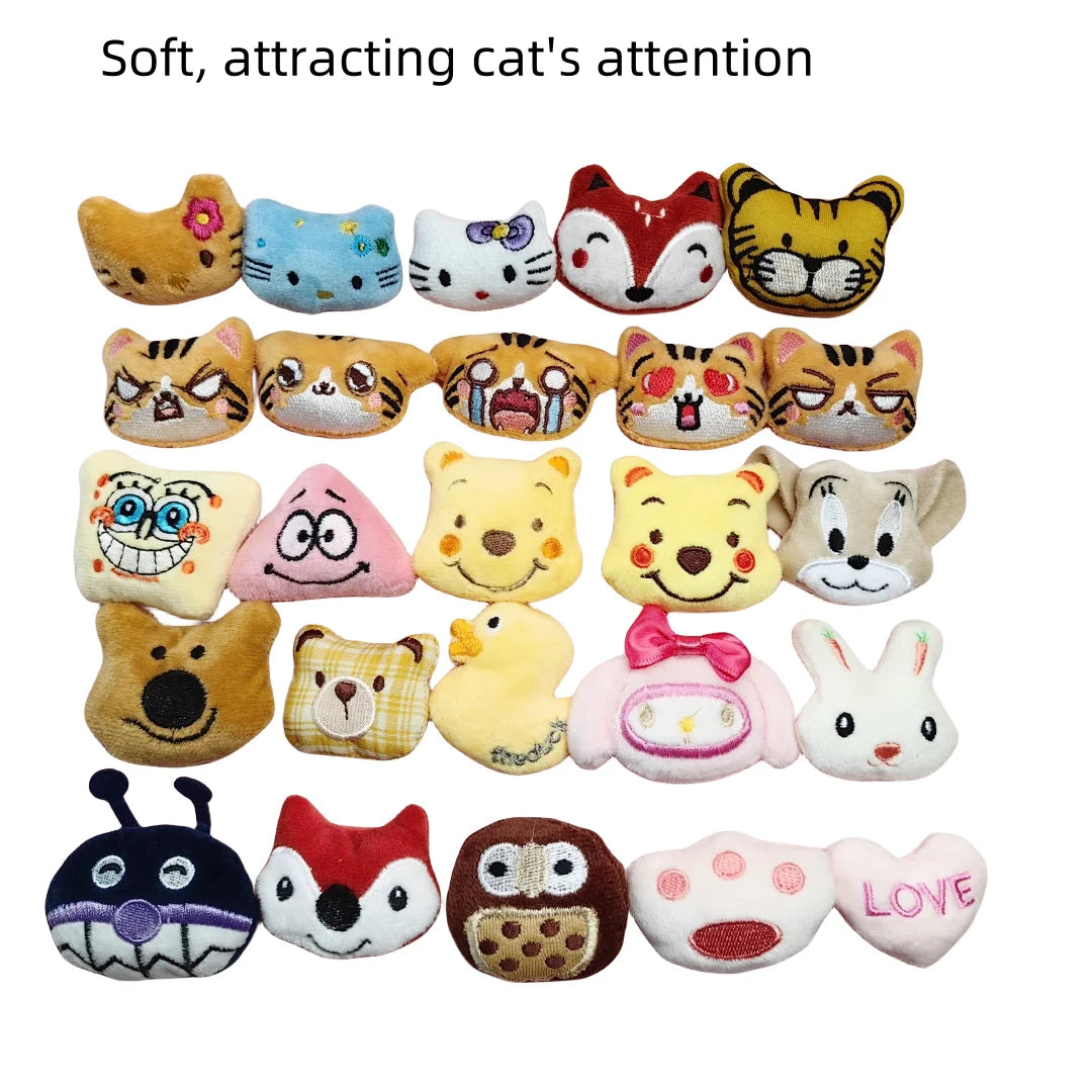 Cute Mini Plush Chewing Toys for Pets – 100pc Catnip Toy Set