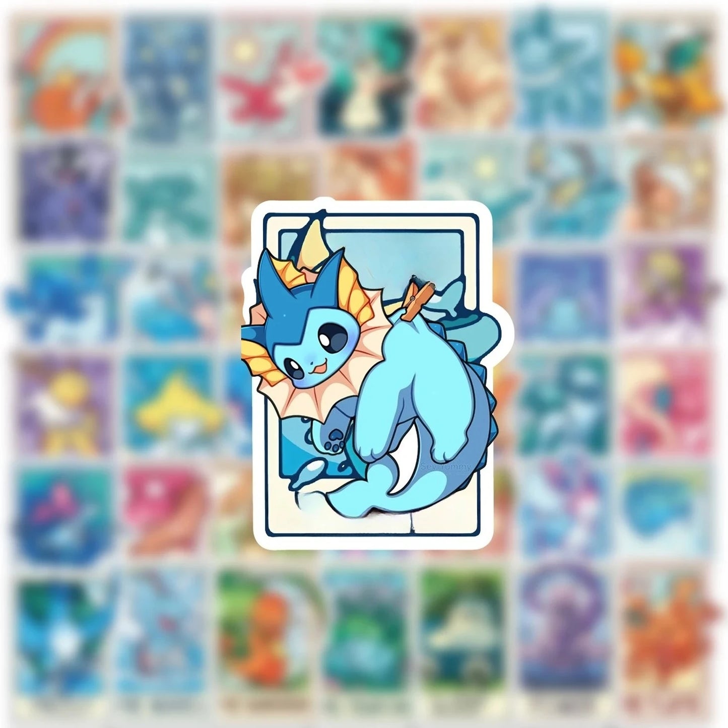 50pcs Kawaii Pokémon Stickers | Cartoon DIY Waterproof Laptop, Toy & Stationery Decals