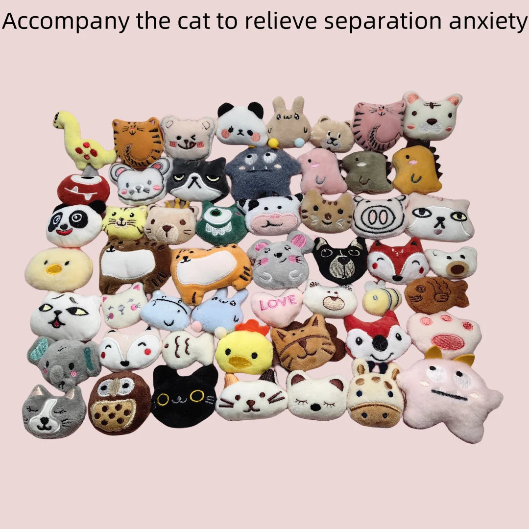 Cute Mini Plush Chewing Toys for Pets – 100pc Catnip Toy Set
