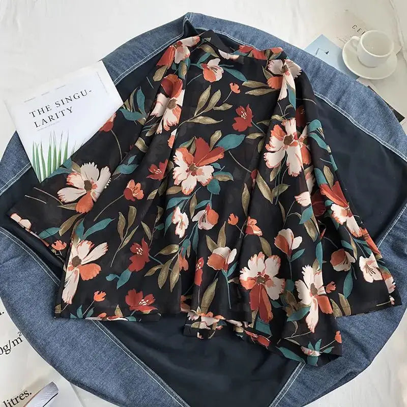Women’s floral kimono cover-up lightweight summer beach swimsuit dress