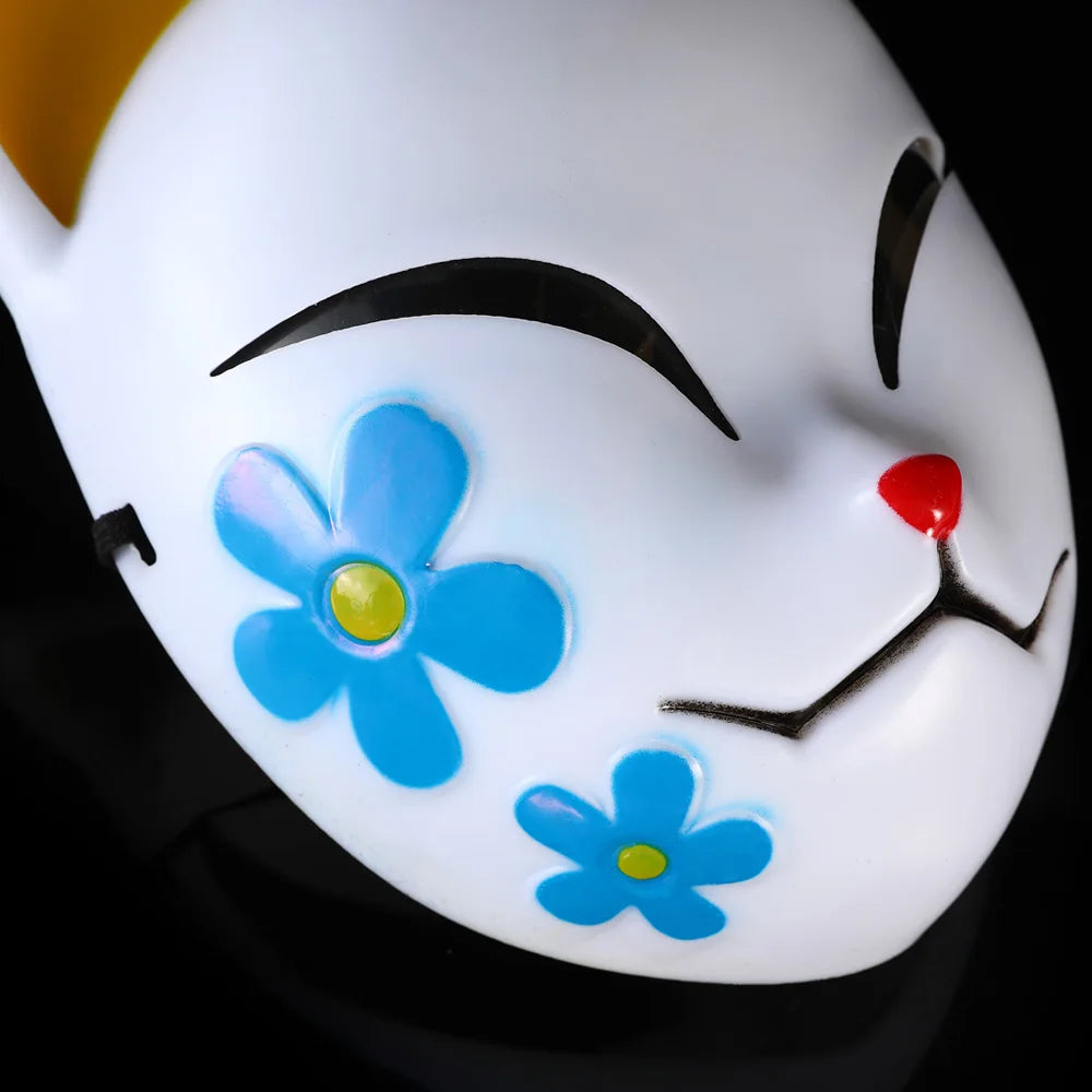 Japanese-inspired fox mask with kitsune design for cosplay and Halloween costume