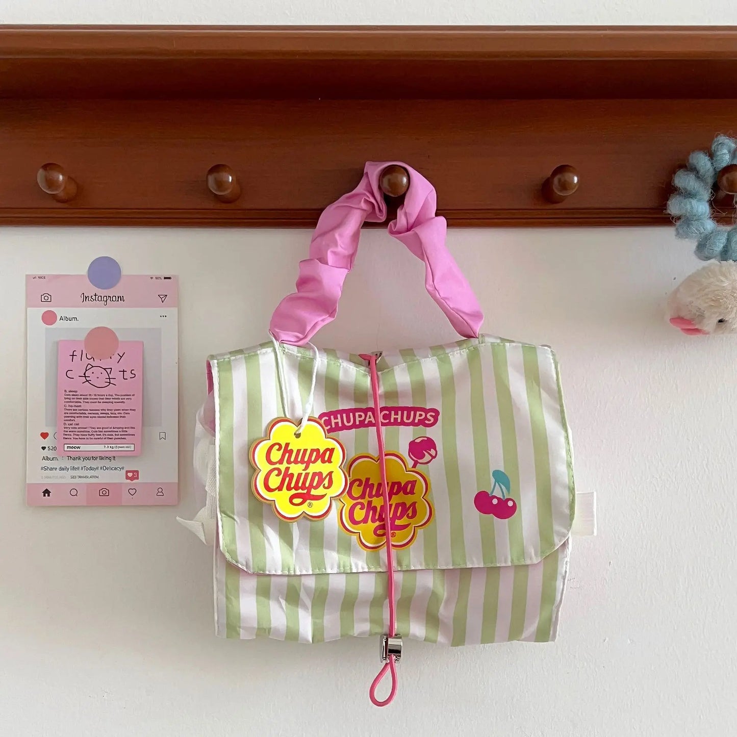 Ladies' Detachable Makeup Bag – 3-in-1 Portable Folding Storage Handbag with Bright & Playful Candy-Inspired Design
