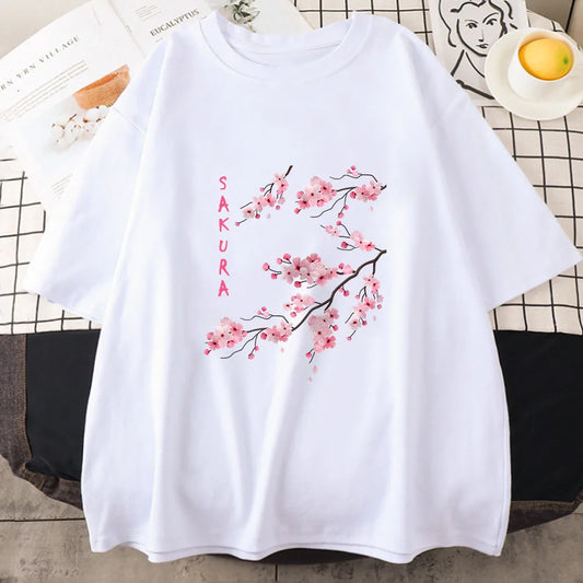 Sakura cherry blossom women’s t-shirt Japanese spring graphic tee