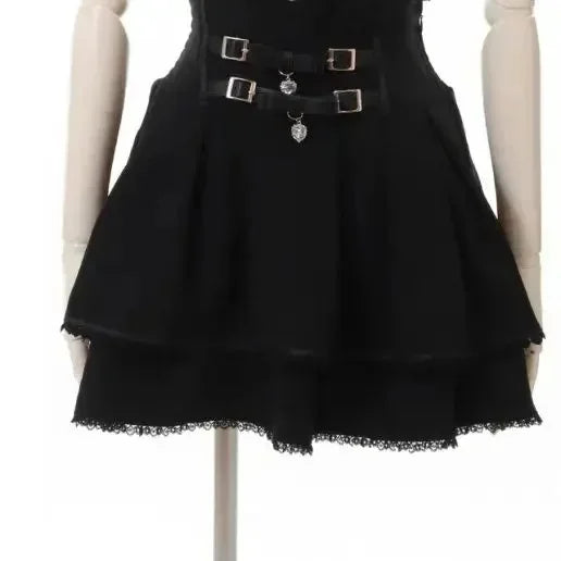 High Waist Pleated Mini Skirt