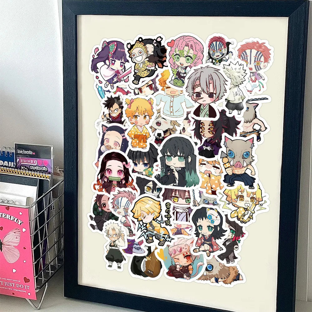 Cute anime Demon Slayer sticker set 60pcs waterproof decals