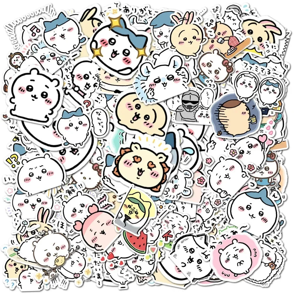 100pcs Cute Cartoon Stickers – Waterproof Vinyl DIY Scrapbook, Phone, Water Bottle & Kids Gifts