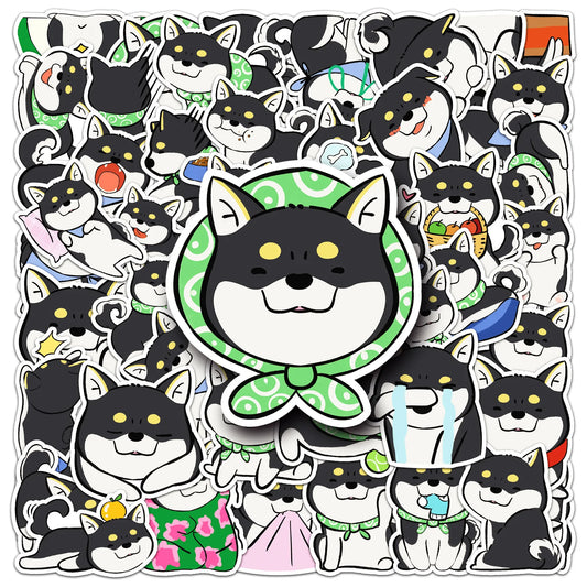 50-Piece Shiba Inu Sticker Pack | Cute Waterproof Dog Stickers