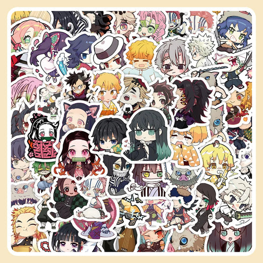 Cute anime Demon Slayer sticker set 60pcs waterproof decals