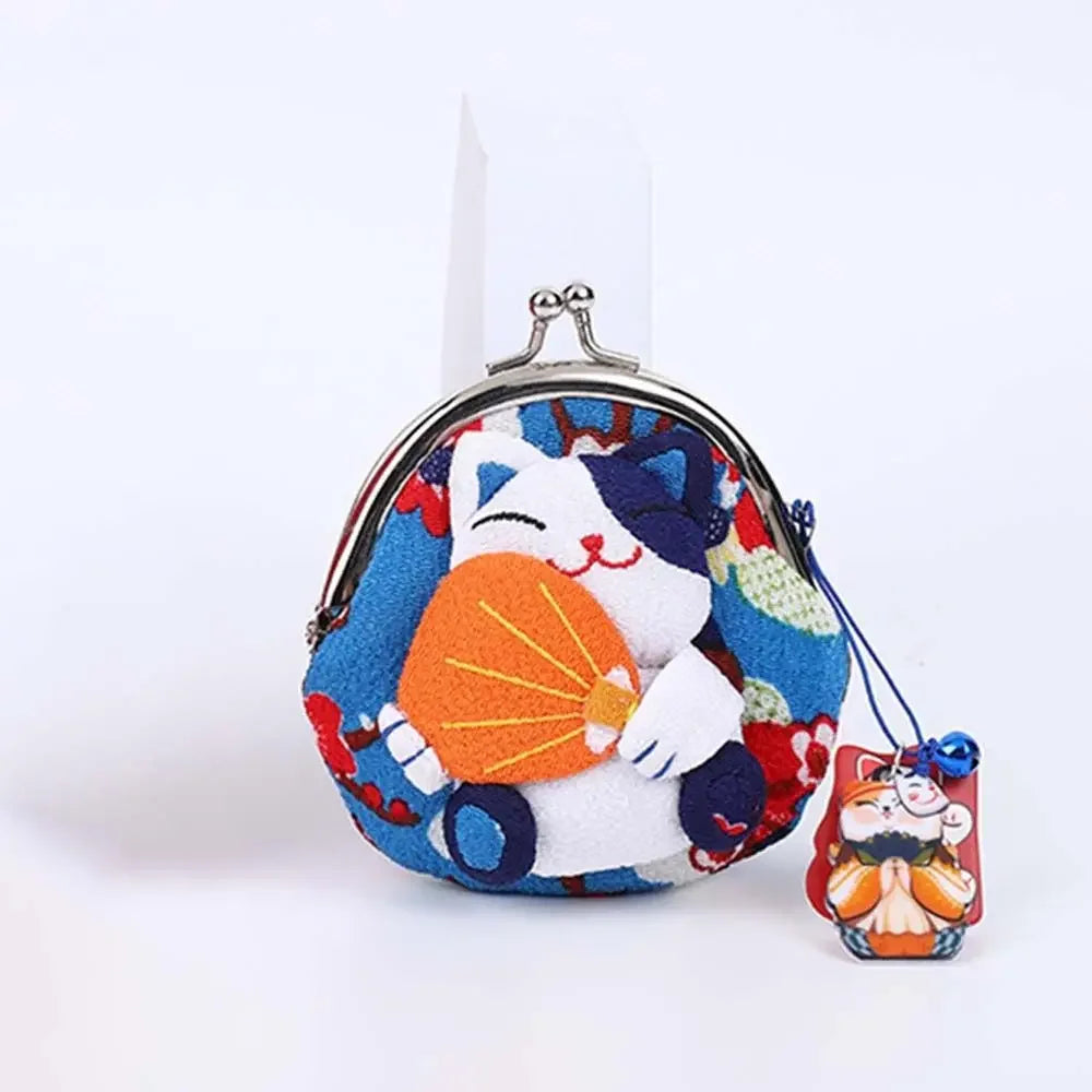 Japanese Maneki Neko coin purse cute lucky cat mini wallet