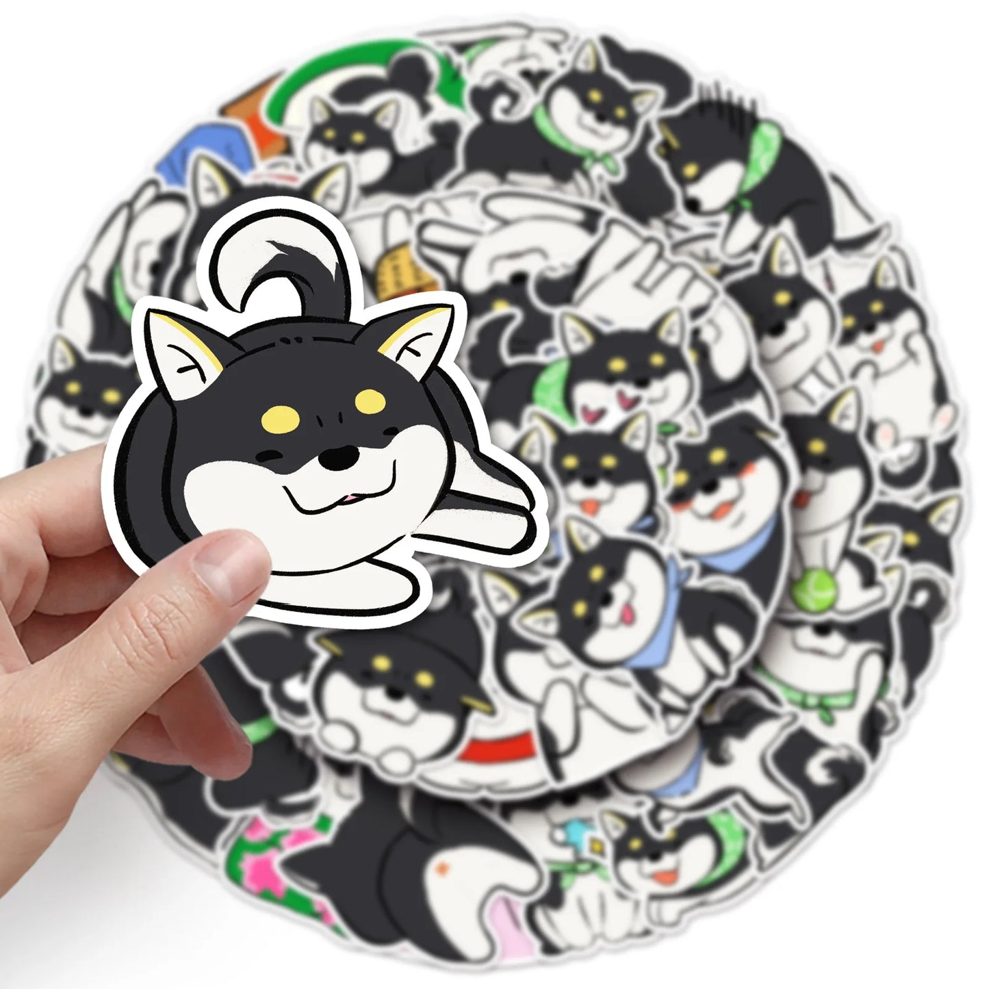 50-Piece Shiba Inu Sticker Pack | Cute Waterproof Dog Stickers