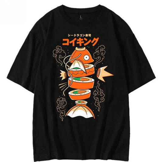 Japanese-style Pokémon Magikarp sushi T-shirt 