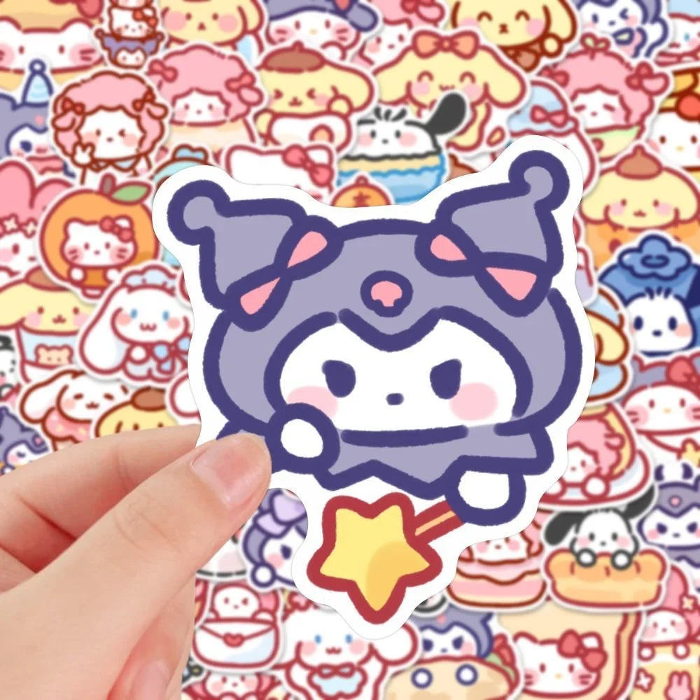 100pcs Sanrio stickers pack Kuromi My Melody Cinnamoroll kawaii