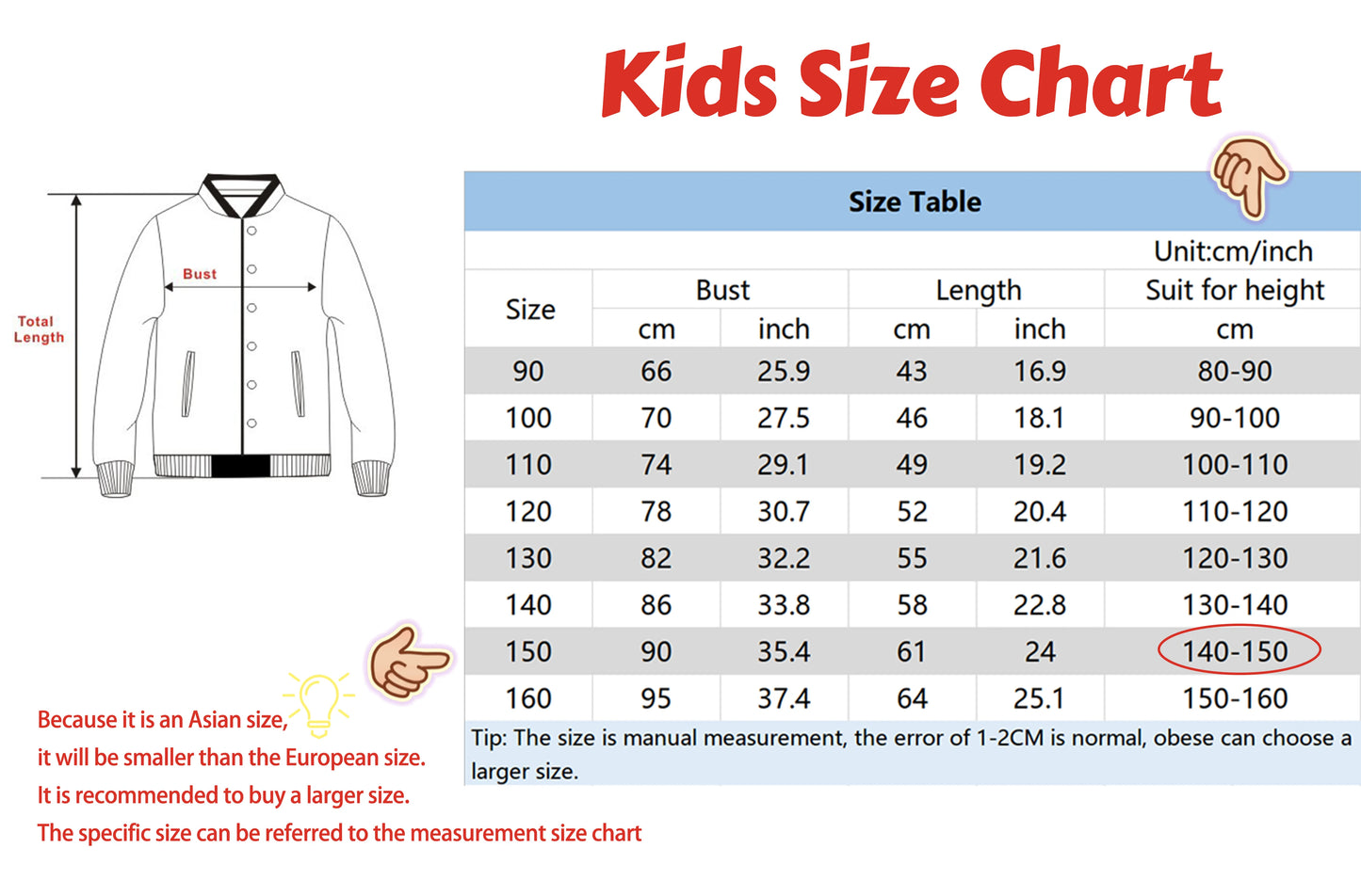 Cinnamoroll Baseball Jacket – Oversized Anime Harajuku Streetwear, Family Matching