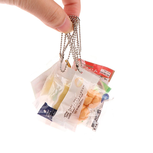 1PC Kawaii Miniature Food Keychain – Random Style Cute Food Pendant