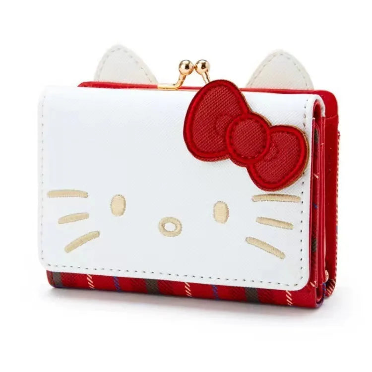 Hello Kitty Wallet – Kawaii Sanrio PU Leather Folding Card Holder | Cute Cinnamoroll, My Melody & Kuromi Casual Fashion Bag