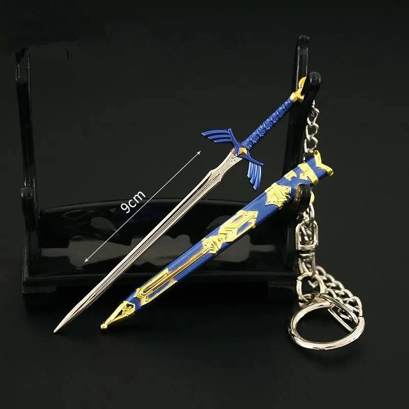 Fantasy Sword Keychain – Openable Alloy Mini Sword Pendant & Cosplay Accessory