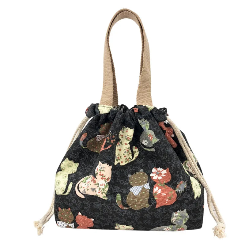 Eco-friendly Japanese bento bag for school and work