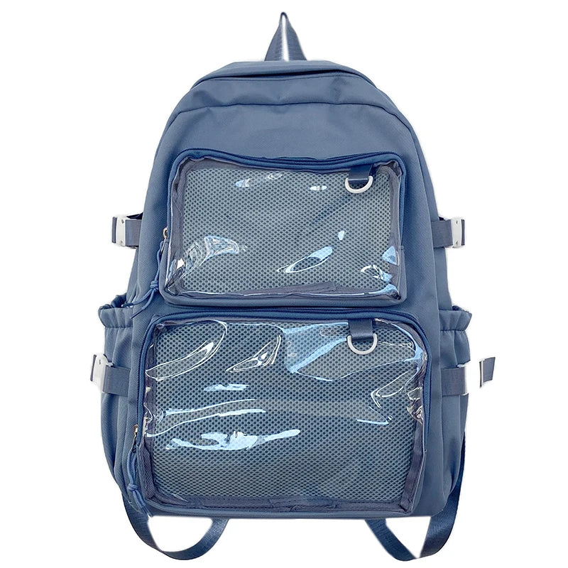 Japanese Ita Backpack – Transparent Kawaii Anime Display Bag for Girls