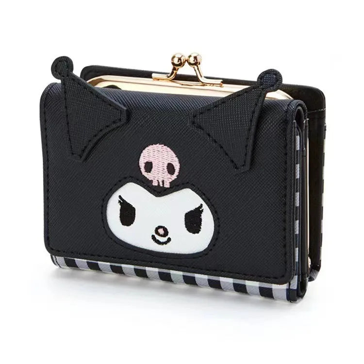 Hello Kitty Wallet – Kawaii Sanrio PU Leather Folding Card Holder | Cute Cinnamoroll, My Melody & Kuromi Casual Fashion Bag