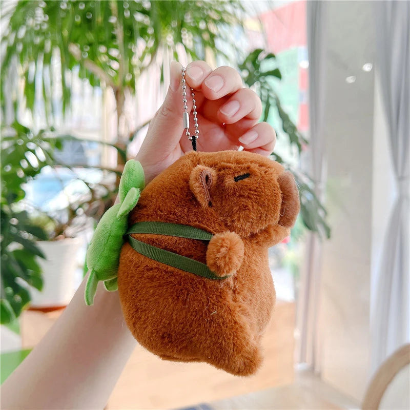 Cute Capybara Plush Keychain – Kawaii Soft Animal Key Ring Charm for Bags, Backpacks & Gifts