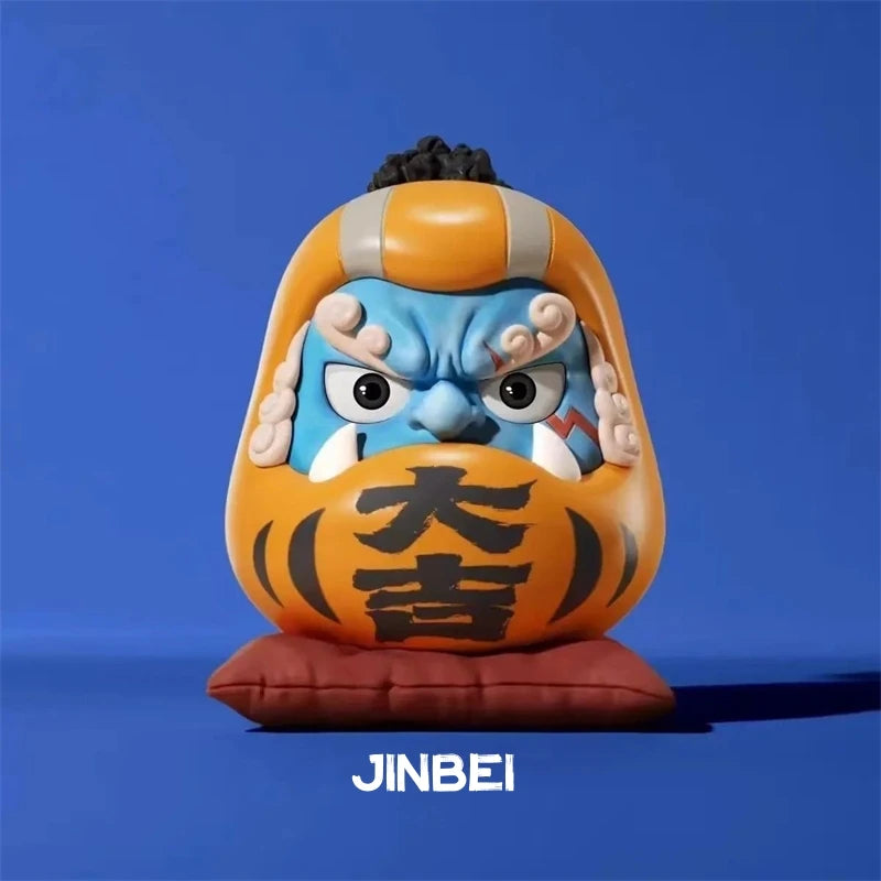 6cm Chibi One Piece Daruma Figures – Nika Luffy, Zoro, Sanji, Nami | Q-Version Anime PVC Model Toys, Cute Car Ornaments & Collectibles