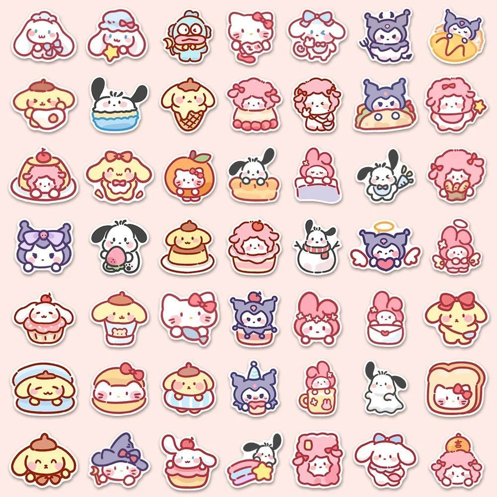 100pcs Sanrio stickers pack Kuromi My Melody Cinnamoroll kawaii