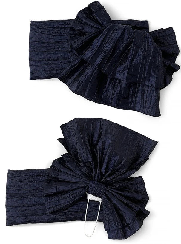 Japanese Kimono Obi Belt | Solid Pleated Bow Tie | Women Yukata Geisha Waist Belt for Party, Dressing & Cosplay