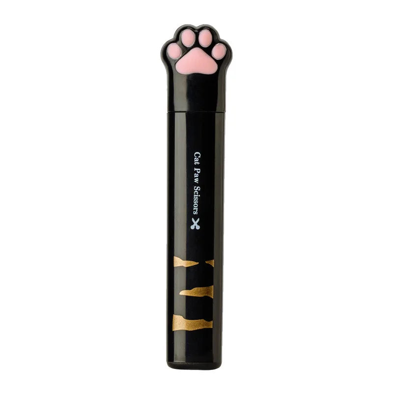 Cute cat paw design on compact portable craft scissors