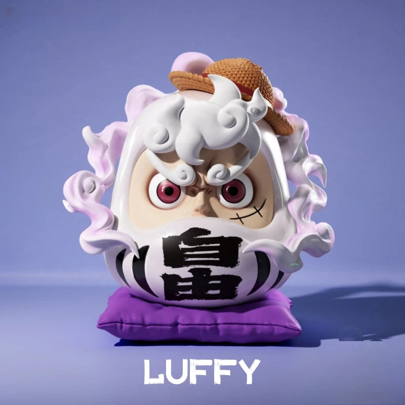 6cm Chibi One Piece Daruma Figures – Nika Luffy, Zoro, Sanji, Nami | Q-Version Anime PVC Model Toys, Cute Car Ornaments & Collectibles