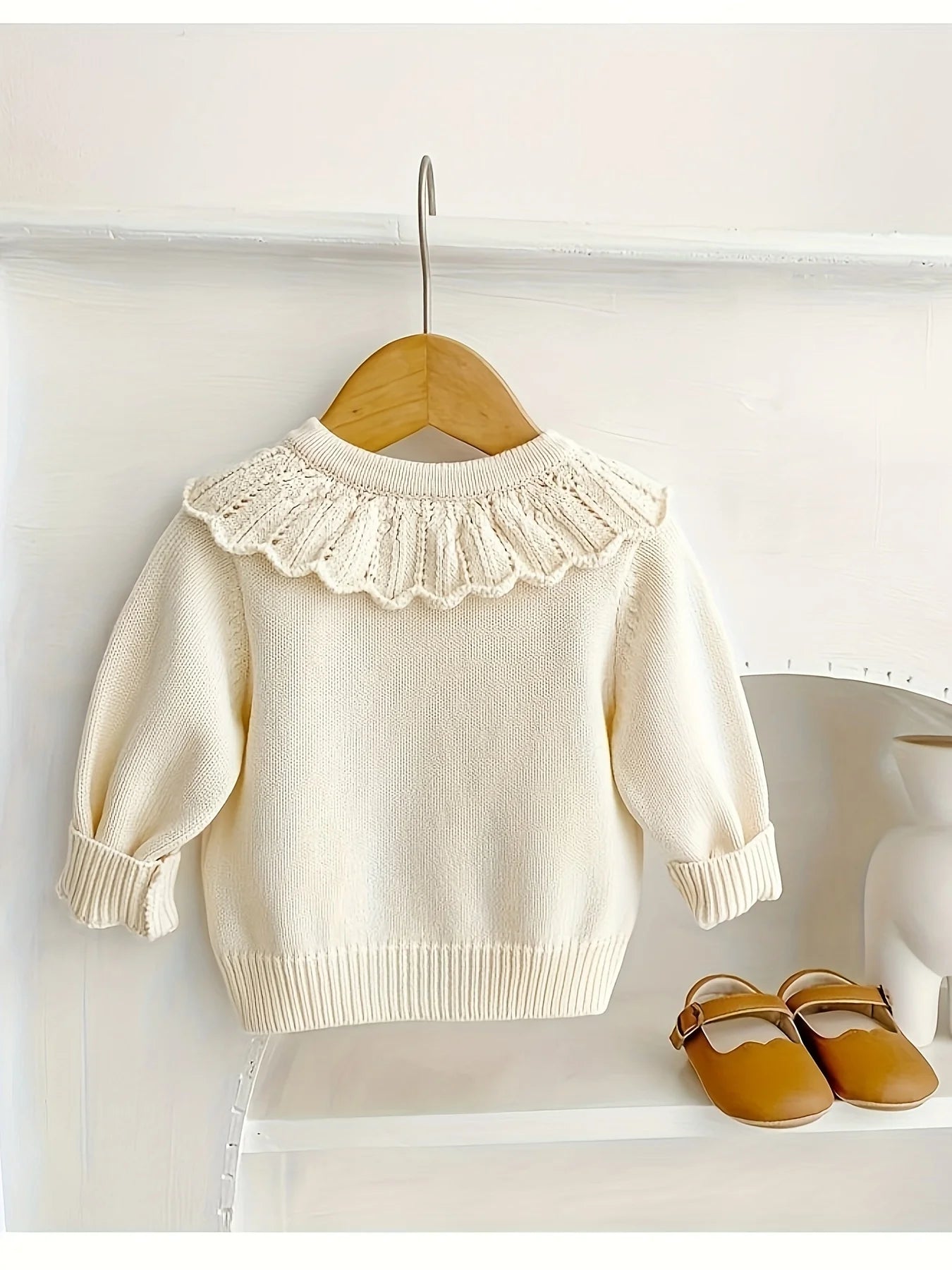 Floral Knit Cardigan for Baby & Girls – Cozy Autumn Winter Sweater