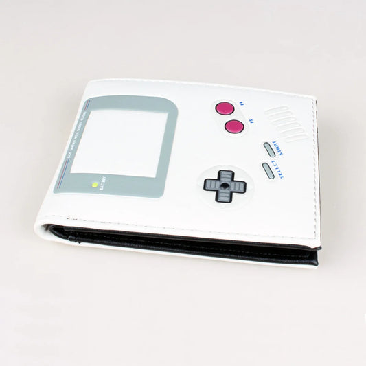Retro gaming wallet inspired by a classic handheld game console.