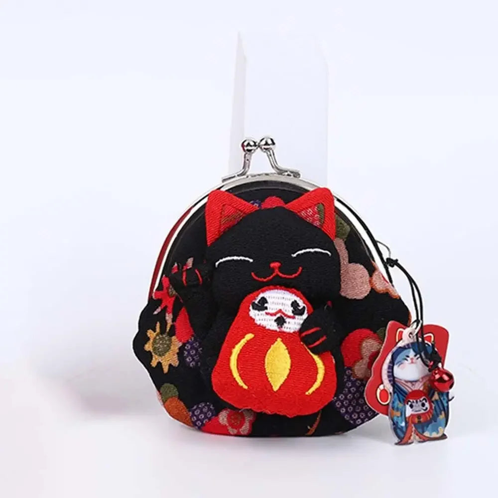 Japanese Maneki Neko coin purse cute lucky cat mini wallet