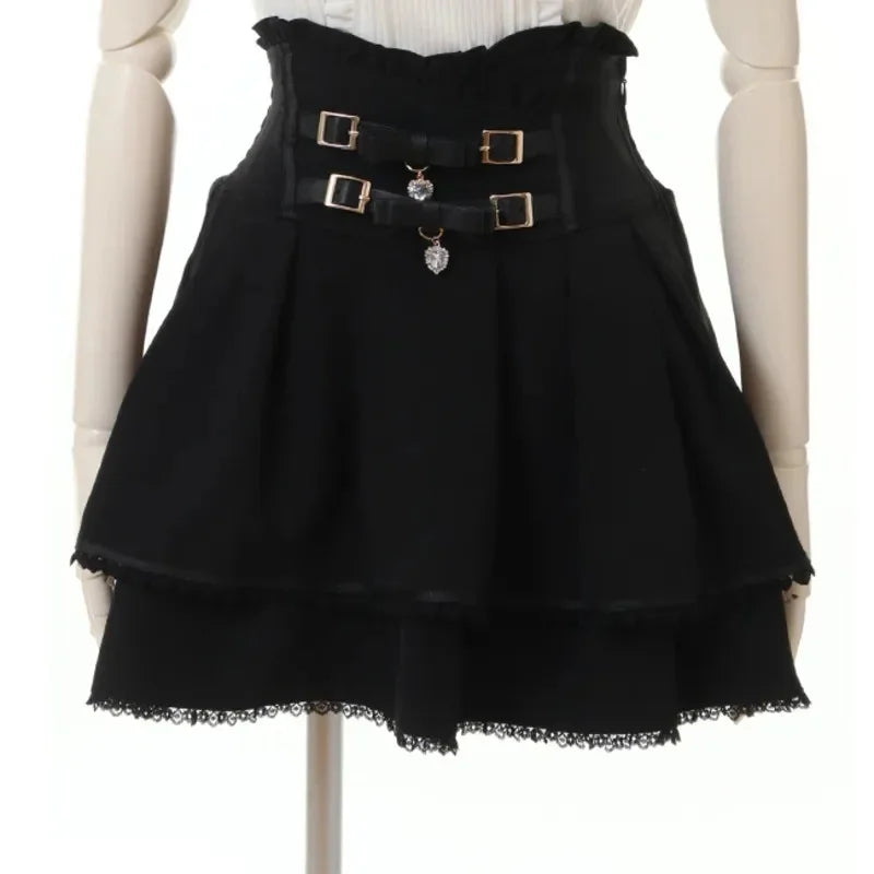High Waist Pleated Mini Skirt