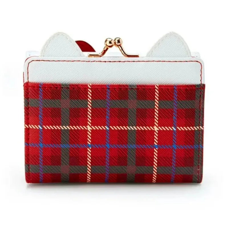 Hello Kitty Wallet – Kawaii Sanrio PU Leather Folding Card Holder | Cute Cinnamoroll, My Melody & Kuromi Casual Fashion Bag