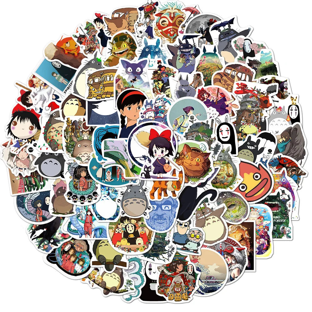 100pcs Studio Ghibli Japanese cartoon anime sticker pack