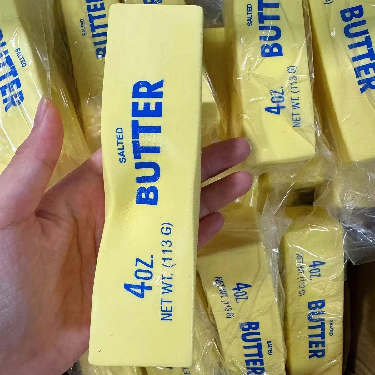 Soft slow rebound butter stick squishy toy realistic decompression fidget