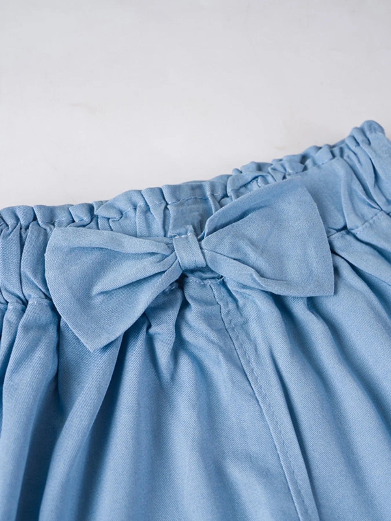 Cute summer cropped pants for girls, elastic waist, breathable material