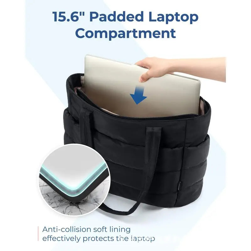 large capacity tote bag for women with multiple pockets
