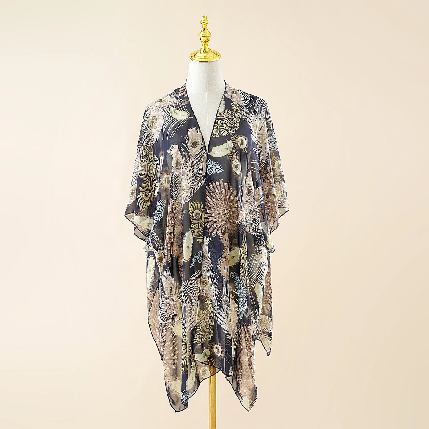 Floral bikini coverup lightweight chiffon resort wear