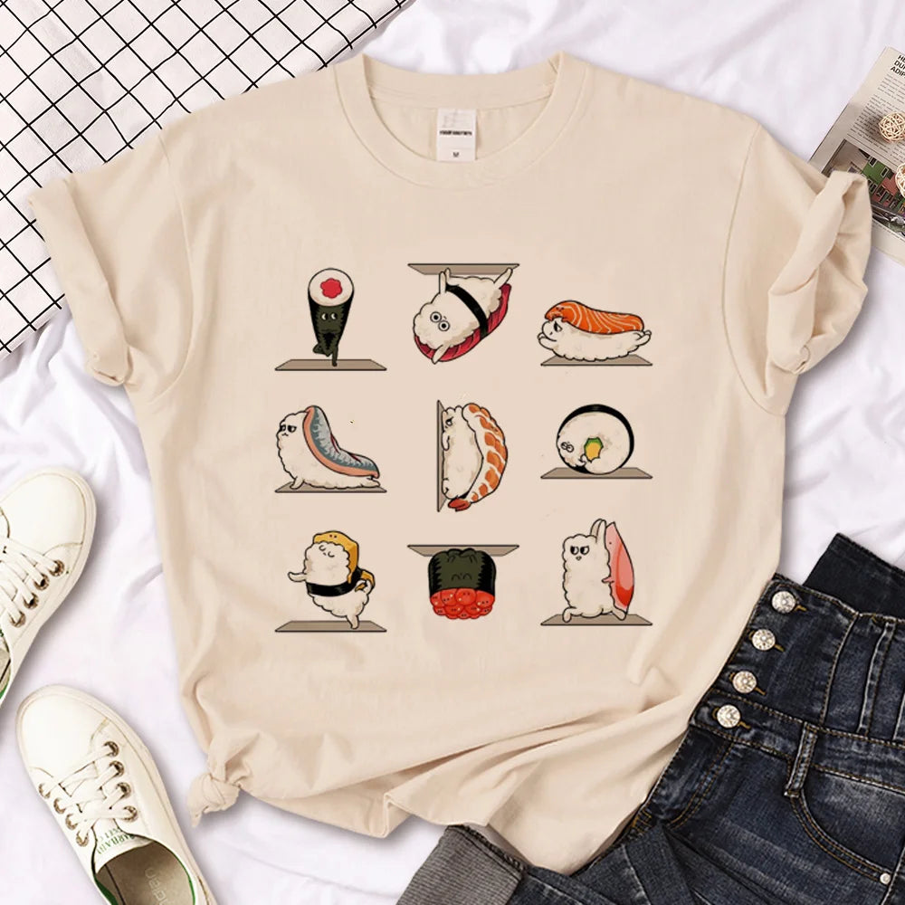 Women’s kawaii sushi shirt inspired by Harajuku streetwear