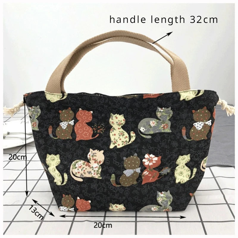 Eco-friendly Japanese bento bag for school and work