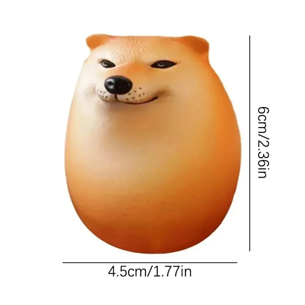 Japanese Shiba Inu Egg Desk Decor | Realistic PVC Dog & Egg Figurine for Home, Office & Christmas Gifts