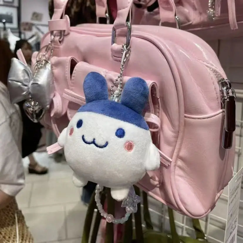 Tamagotchi Anime Plush Keychain – Mametchi, Mimitchi & Kuchipatchi | Kawaii Bag Charm, Cute Girly Heart Pendant, Japanese Cartoon Plush Doll Gift